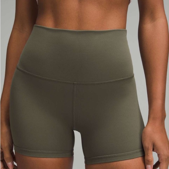 Align High Rise Biker size 10 4” inseam Army Green - Picture 1 of 9